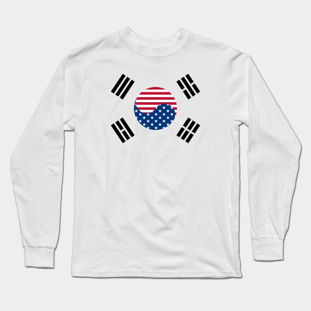 Korean American Flag Long Sleeve T-Shirt by jkim31